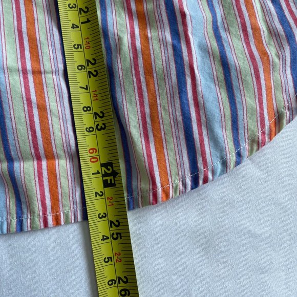 Women's CHAPS Colorful Striped Button Up Shirt size Small - Picture 6 of 8